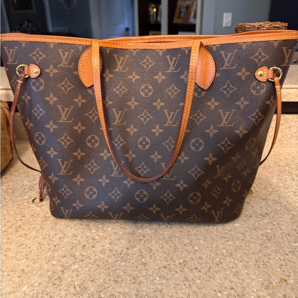 Louis Vuitton red monogram canvas neo neverfull MM tote